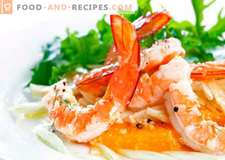 Salade aux crevettes et au fromage - les meilleures recettes. Comment bien et savoureux préparer une salade aux crevettes et au fromage.
