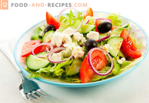 Salades hypocaloriques - comment les cuire correctement et savoureuses