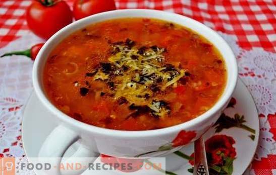 Soupe aux tomates - un classique. Recettes du monde pour cuisiner des soupes à la tomate: savoureuses, saines, exceptionnellement