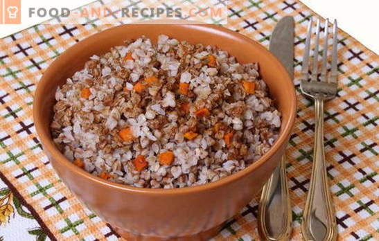Sarrasin aux carottes - le porridge intelligent! Recettes pour la cuisson du sarrasin avec des carottes et des oignons, des tomates, des champignons, du poulet, des œufs