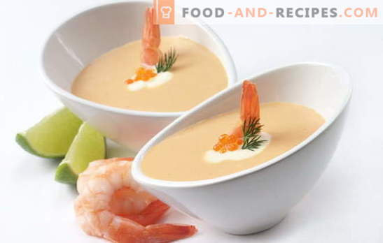 Comment faire de la soupe en purée: nouvelles recettes pour les premiers plats. Recettes de soupes en purée avec du poulet, des légumes, des champignons et des céréales