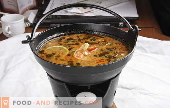 La soupe thaïlandaise est exotique dans votre cuisine. Recettes de soupes thaïlandaises au bœuf, poisson, poulet, fruits de mer, légumes et champignons