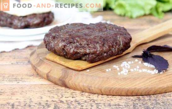 bifteck haché - simple et de bon goût. Nous révélons les secrets principaux des steaks hachés de viande avec oeuf, oignon, amande, sésame et sauces