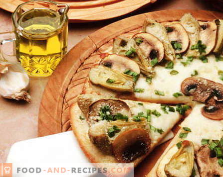 Pizza aux champignons - les meilleures recettes. Comment cuire correctement et savoureux pizza aux champignons.