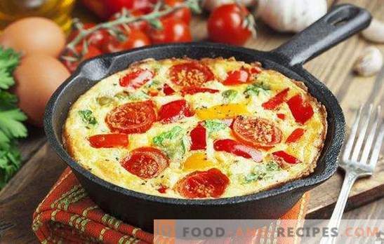 Omelette aux légumes - un petit-déjeuner brillant et sain. Comment faire cuire une omelette avec des légumes dans une casserole, dans une mijoteuse, au four et au micro-ondes