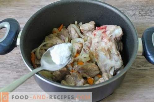 Shurpa au porc - un premier plat copieux et riche
