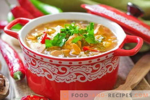 Soupe Kharcho au poulet - les meilleures recettes. Comment bien et savoureux cuire la soupe Kharcho de poulet.