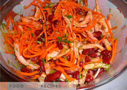 Salade de carottes coréenne aux haricots - les meilleures recettes. Comment bien et savoureux salade cuite avec des carottes et des haricots coréens